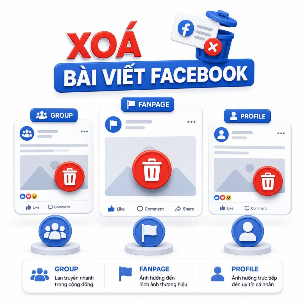 dịch vụ xoá bài viết facebook