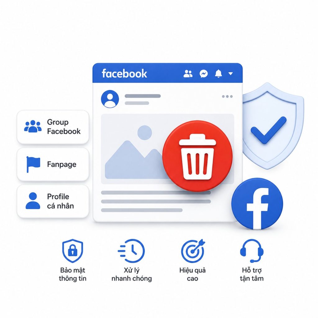 dịch vụ xoá bài viết trên facebook